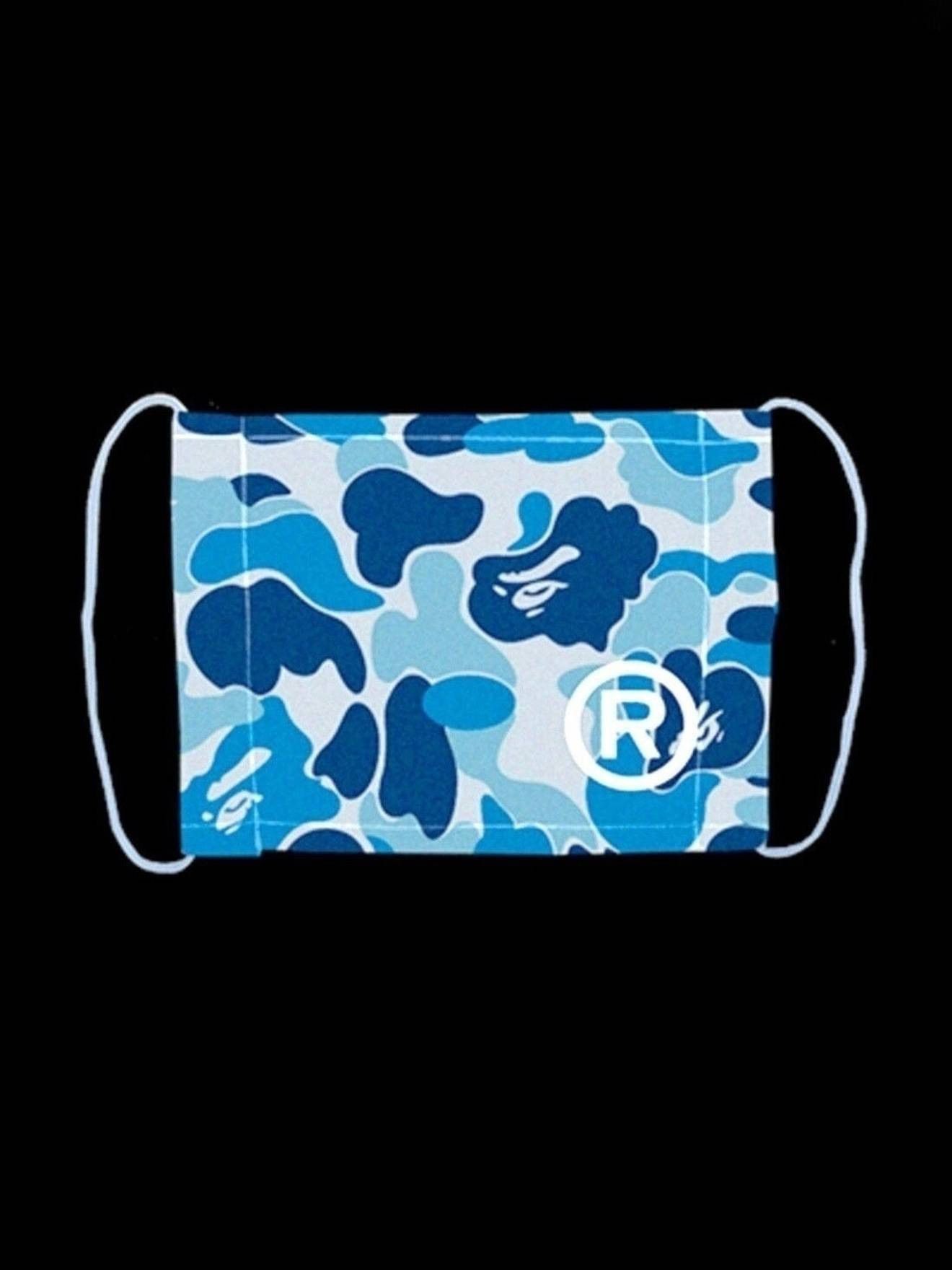 Bape BAPE Face Mask Blue Camo Cloth - A Bathing Ape Size ONE SIZE - 1 Thumbnail