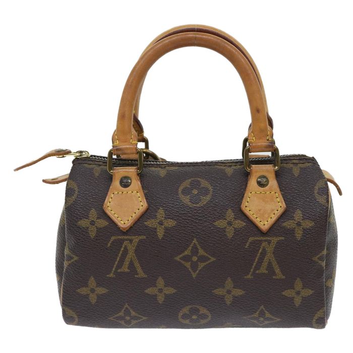 LOUIS VUITTON Damier Ebene Mini Speedy Hand Bag M41534 LV Auth