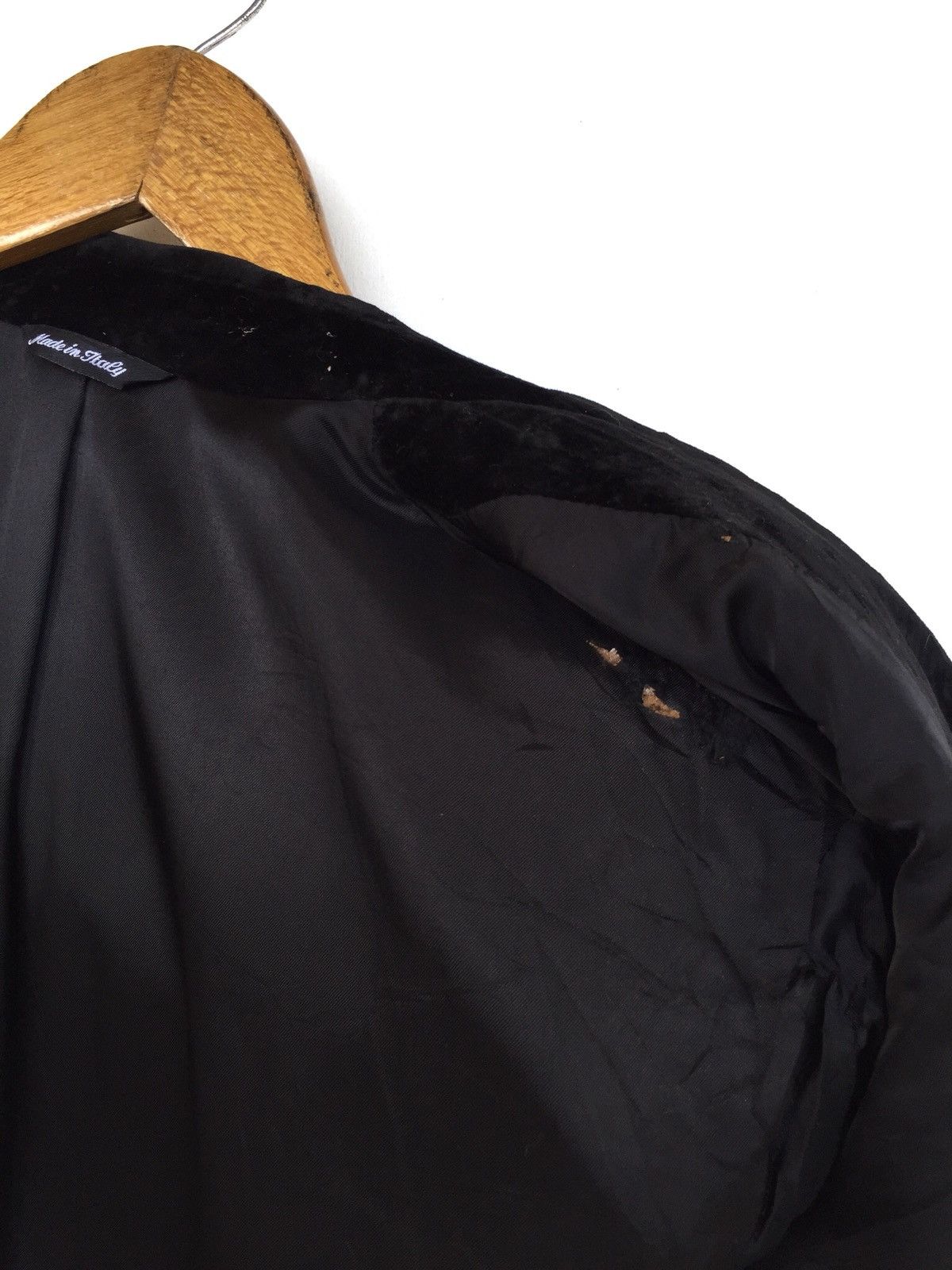 Versace 1990s Versace 🇮🇹 Velvet Medusa Button Minimal Coat Jacket Size US M / EU 48-50 / 2 - 15 Thumbnail