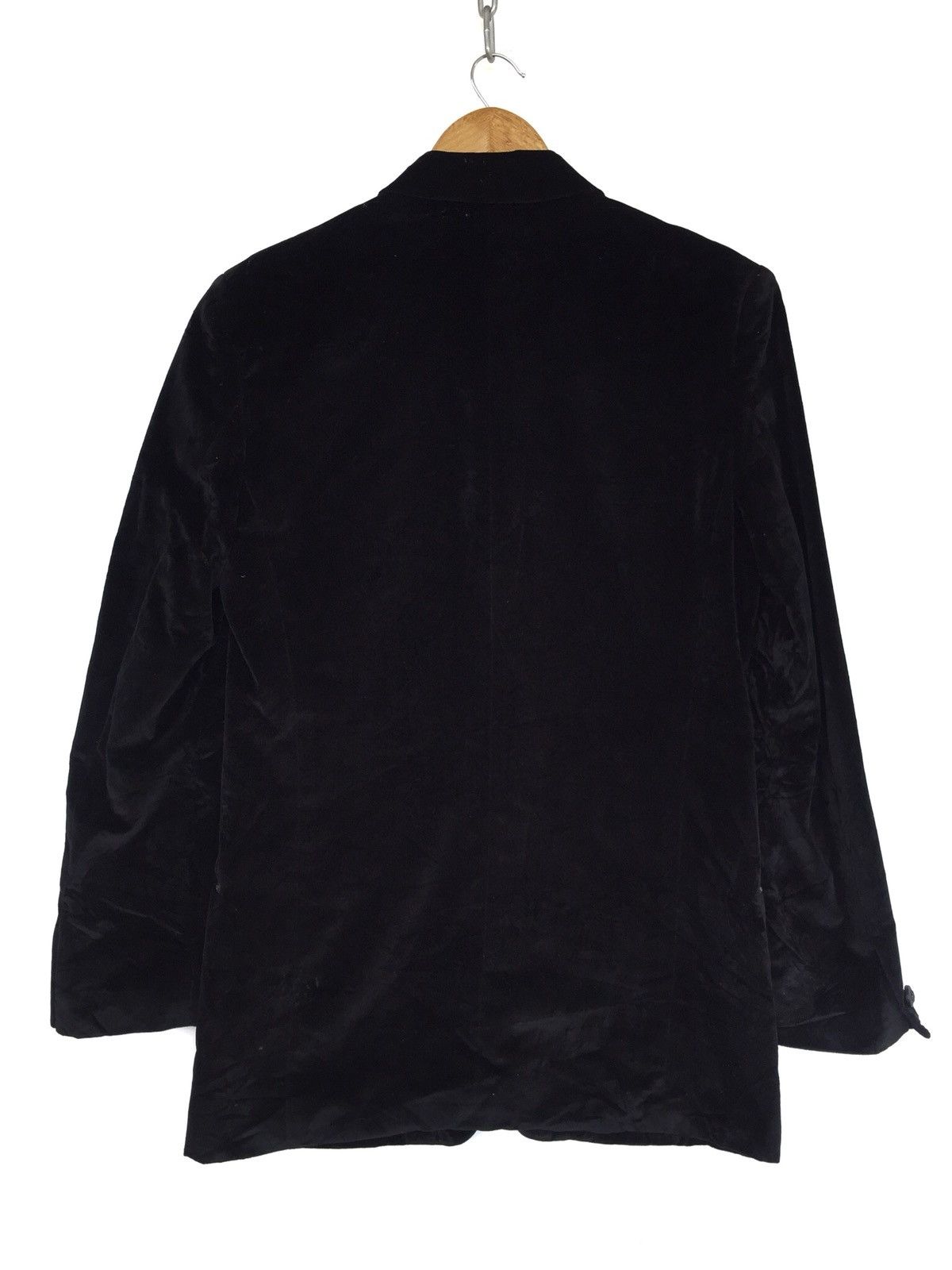 Versace 1990s Versace 🇮🇹 Velvet Medusa Button Minimal Coat Jacket Size US M / EU 48-50 / 2 - 8 Thumbnail