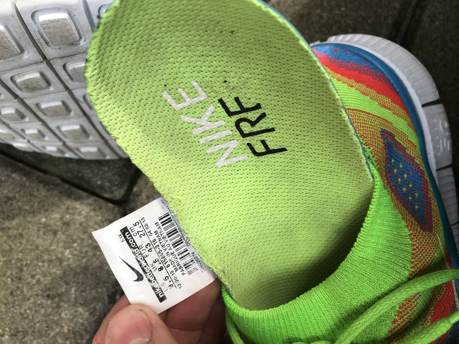 nike free flyknit 5.0 rainbow for sale