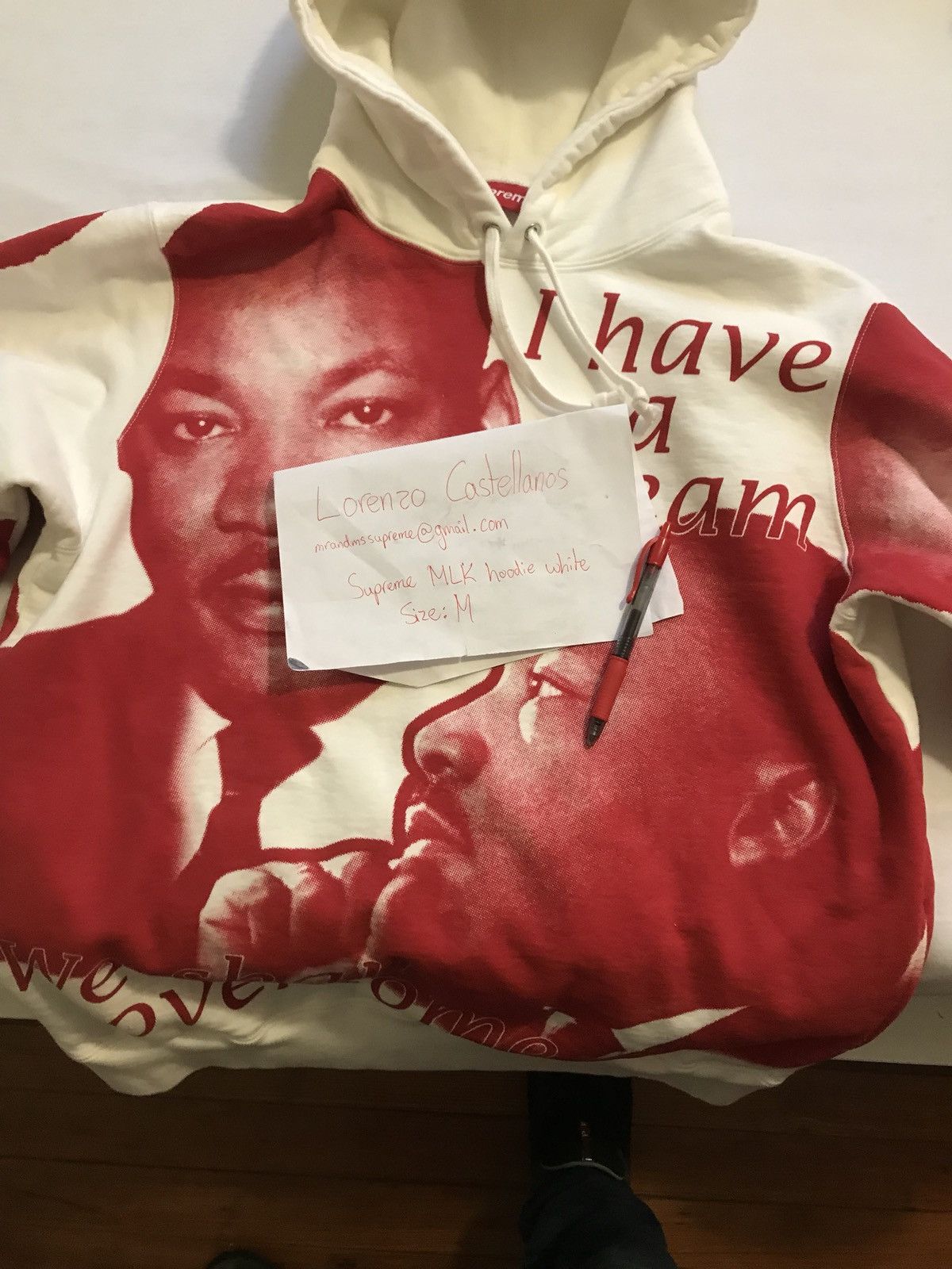 Supreme Mlk Hoodie Grailed