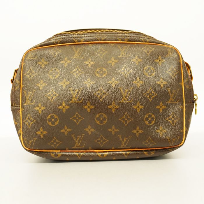 LOUIS VUITTON Monogram Reporter PM Brown M45254 Unisex Canvas Shoulder Bag