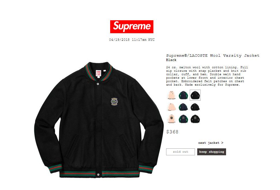 Supreme Supreme®/LACOSTE Jacket | Grailed