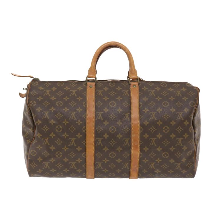 Louis Vuitton Monogram Keepall 60 Boston Bag M41422 Brown PVC