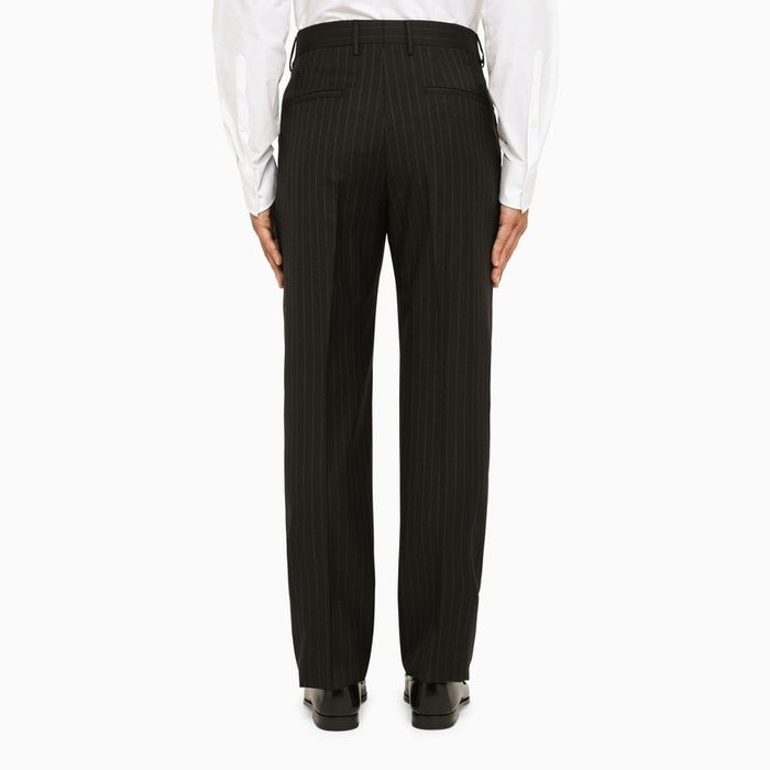 Tagliatore Tagliatore Grey Pinstripe Double-Breasted Wool Suit | Grailed