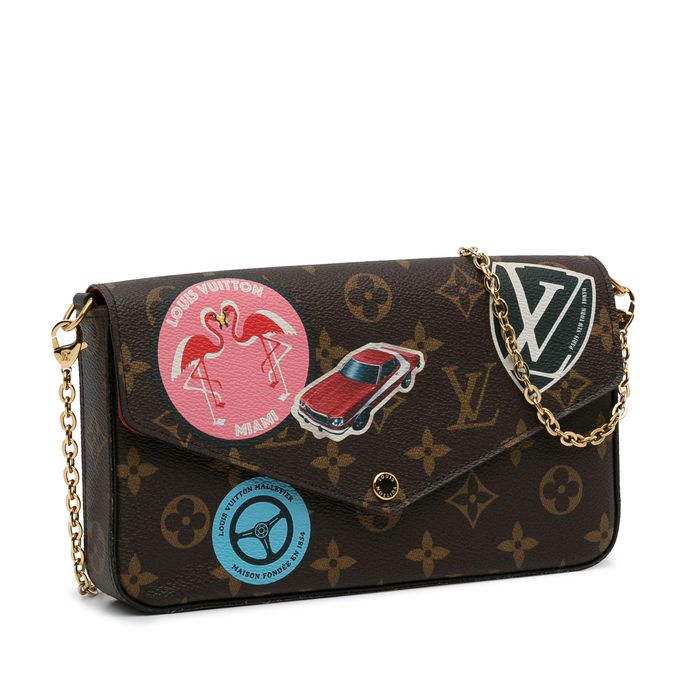 😍Louis Vuitton Monogram My World Tour Pochette Felicie Crossbody Shoulder  Bag😍