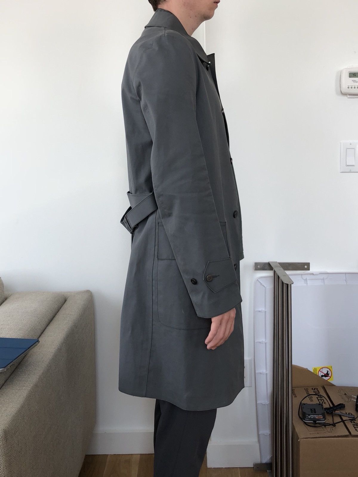 Balenciaga Grey Raincoat with Belt Size US S / EU 44-46 / 1 - 13 Thumbnail