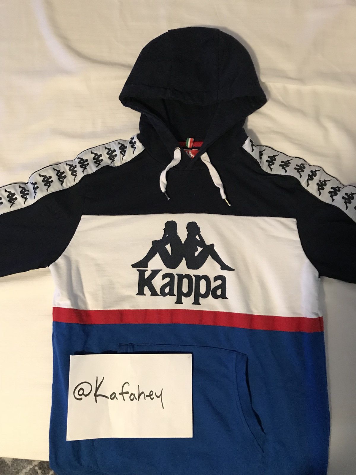 Kappa Red White Blue Kappa Hoodie Grailed