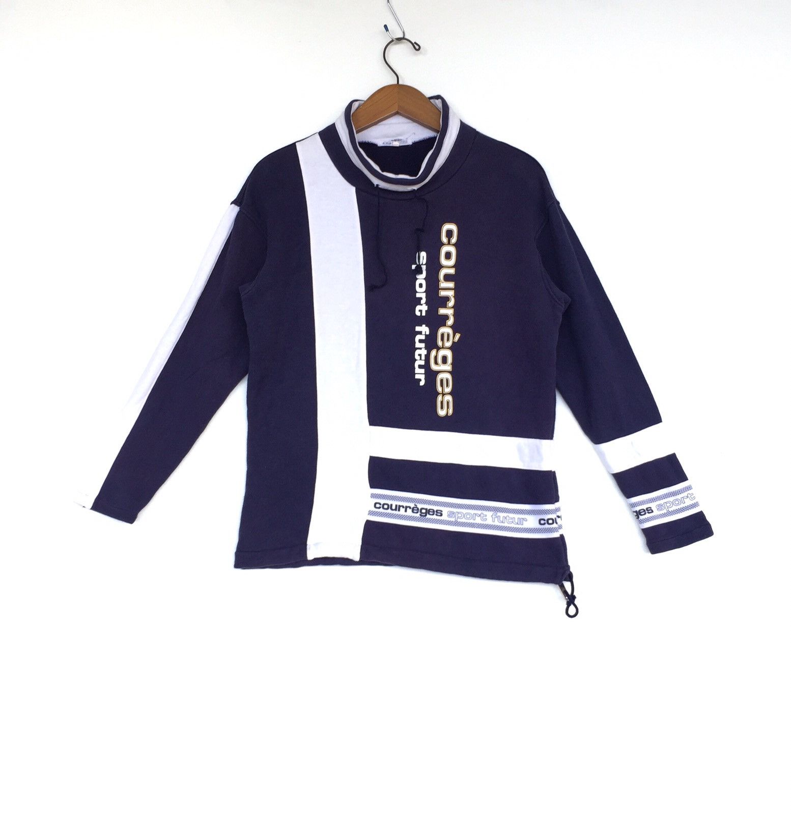 Courreges sport futur 〜1990s T-Shirt Tee VINTAGE COURREGES SPORT FUTUR PARIS BIG LOGO SPELL OUT T