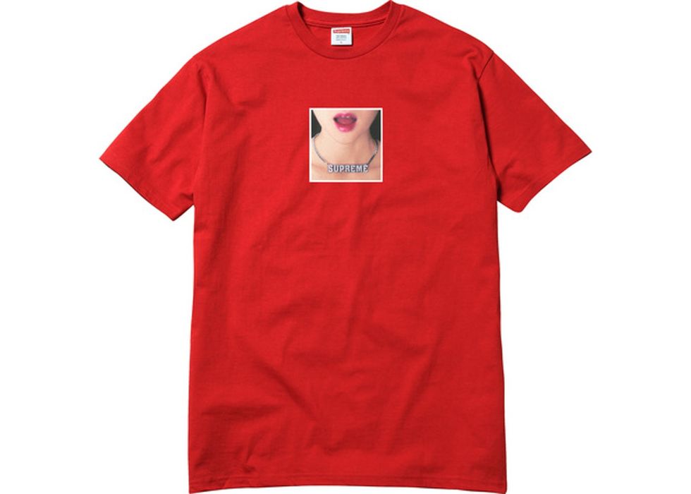 Supreme 18SS Supreme Necklace Tv Tee Small S Red Pink | Grailed