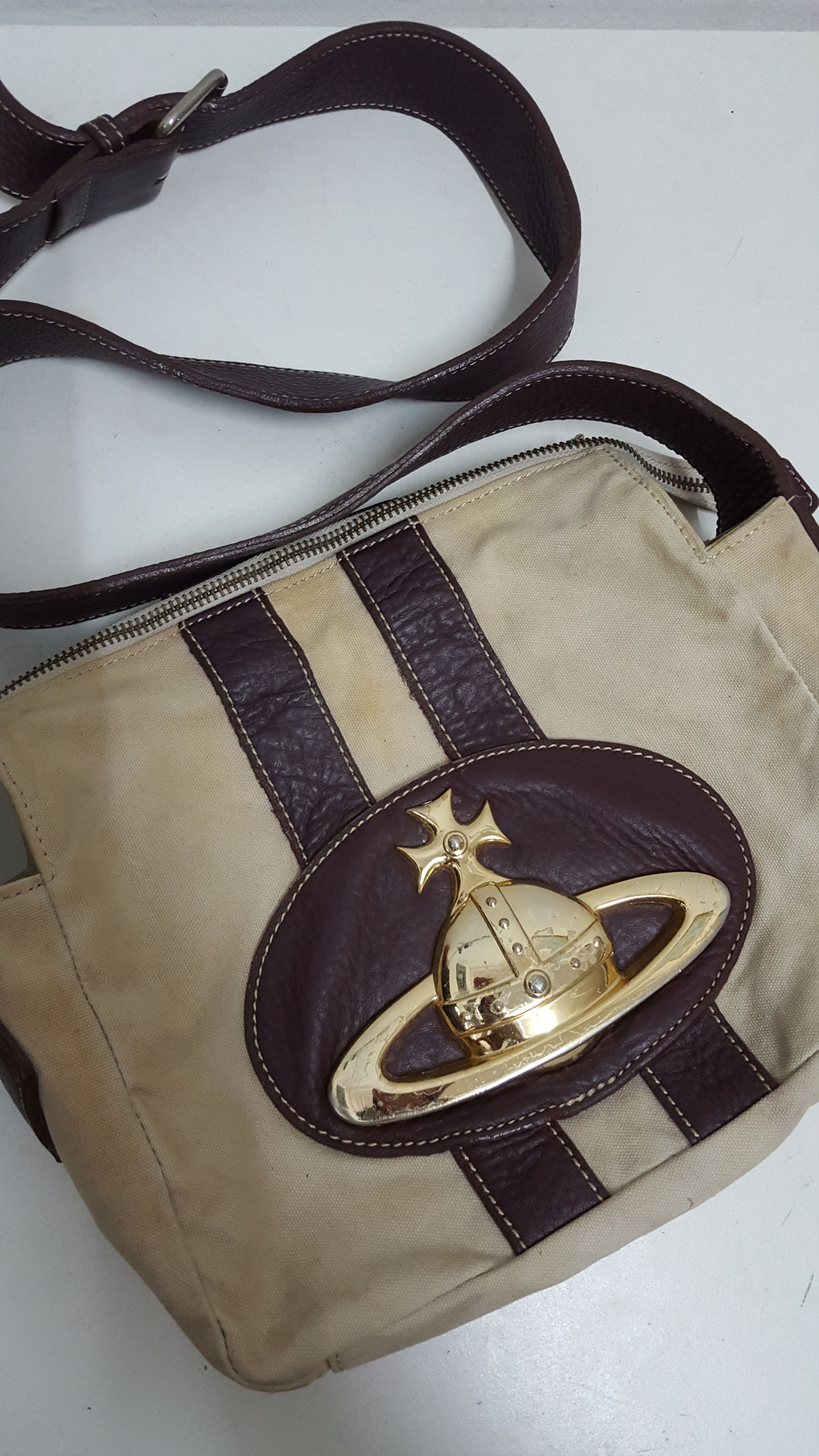 Vivienne Westwood Gold Orb Canvas Sling Size ONE SIZE - 12 Thumbnail