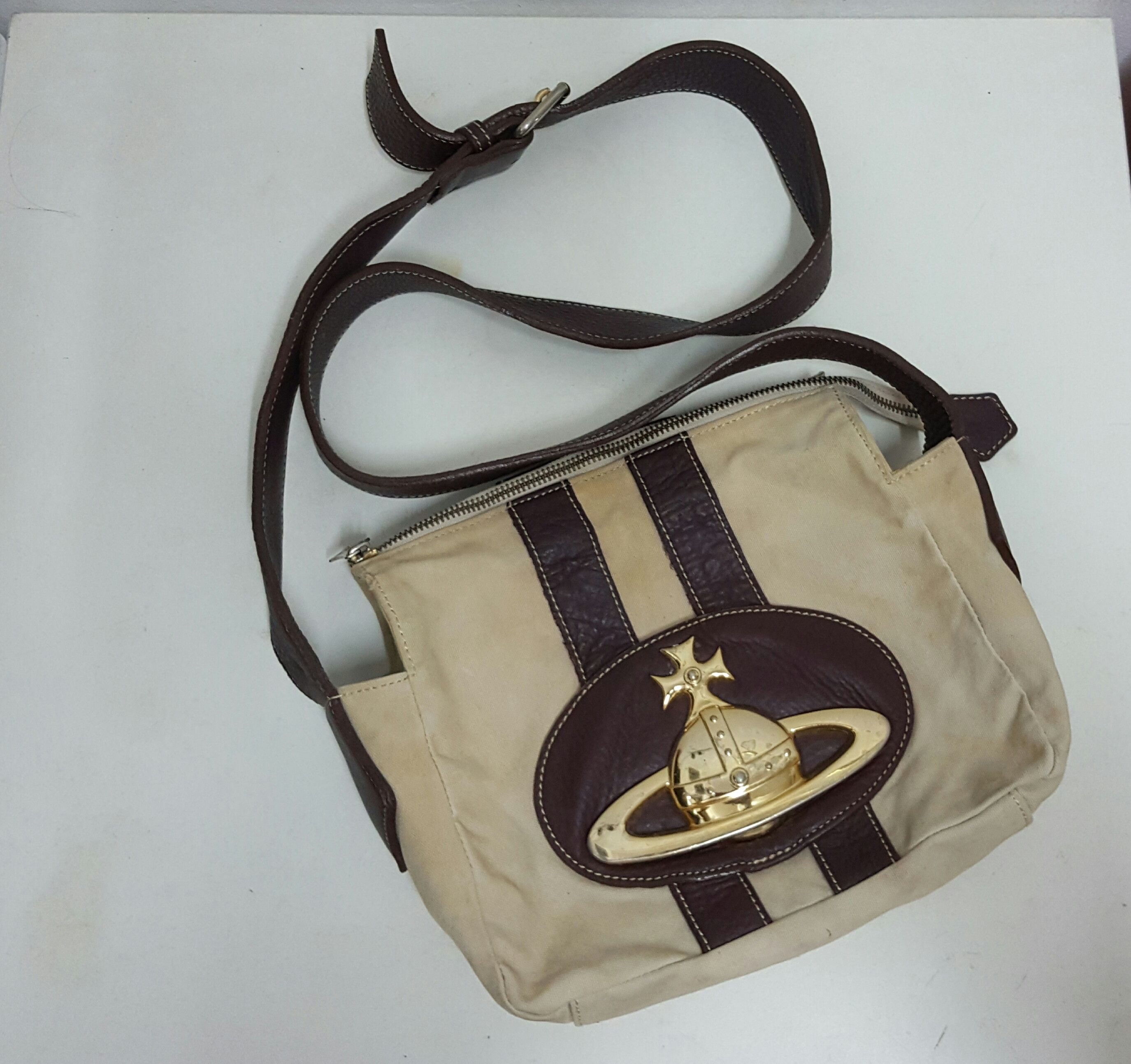 Vivienne Westwood Gold Orb Canvas Sling Size ONE SIZE - 13 Thumbnail