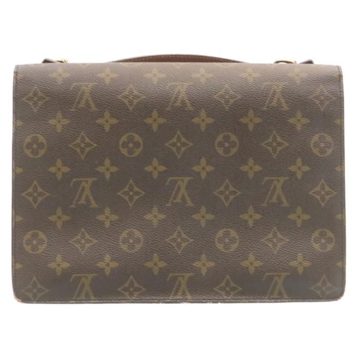 Authentic Louis Vuitton Hand Bag Monogram Monceau Briefcase M51185