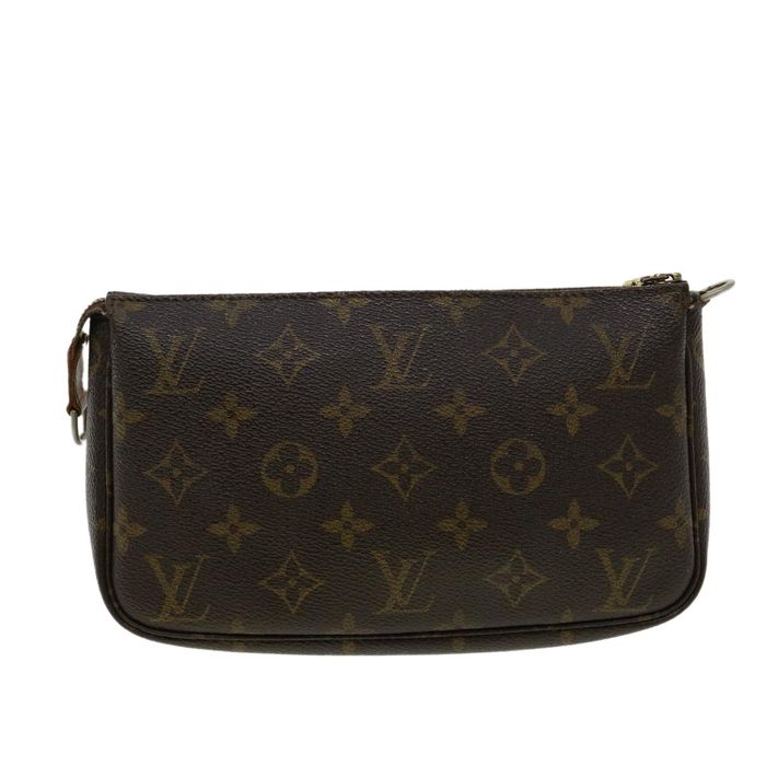 Auth Louis Vuitton Monogram Mini Pochette M95804 Accessoire Pouch