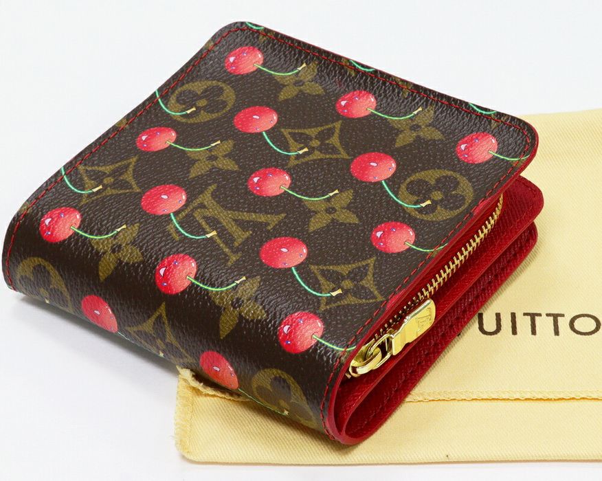 x Takashi Murakami Monogram Cherry Folio Wallet – LuxUness