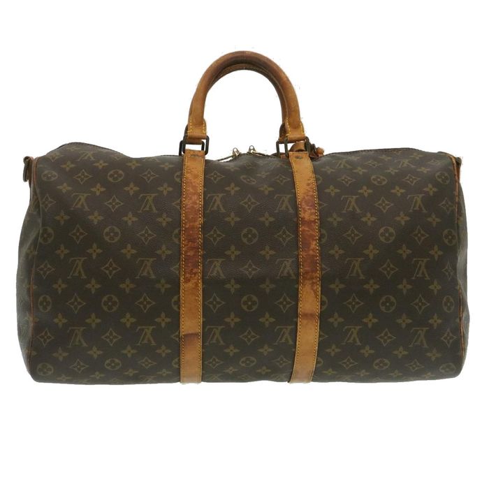 LOUIS VUITTON Monogram Light Up Keepall Bandouliere 50 Boston