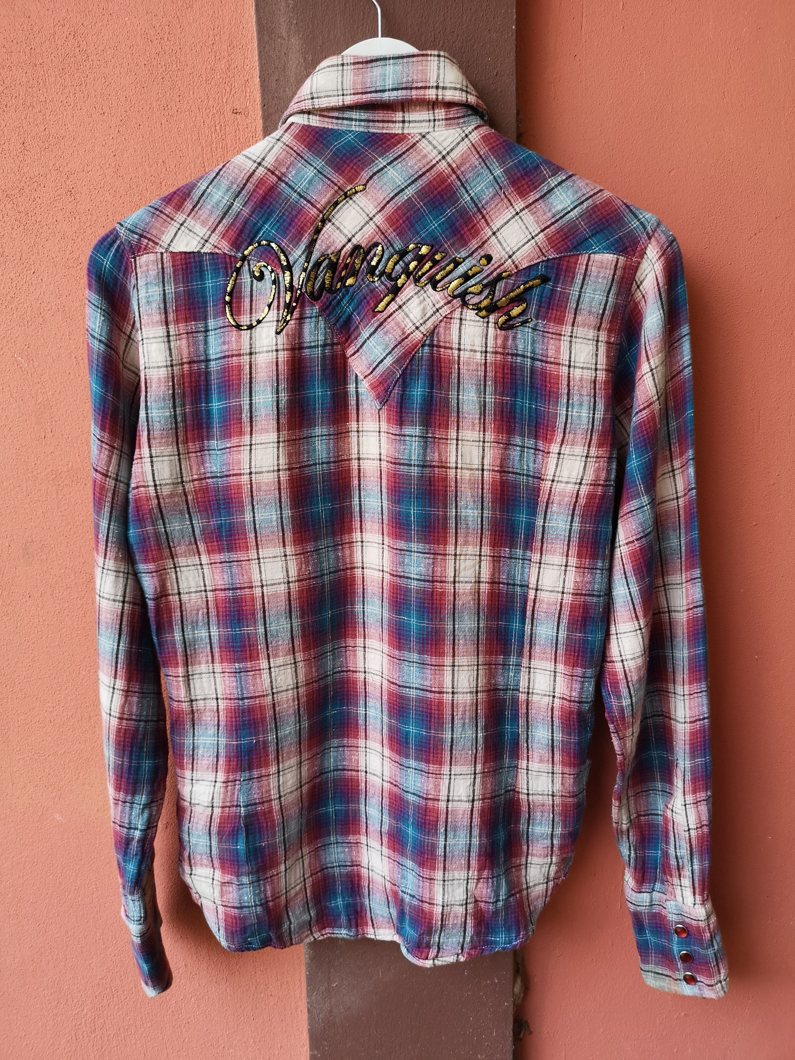Vanquish Vanquish Embroidery Gold Flannel Shirt Size US XXS / EU 40 - 2 Thumbnail