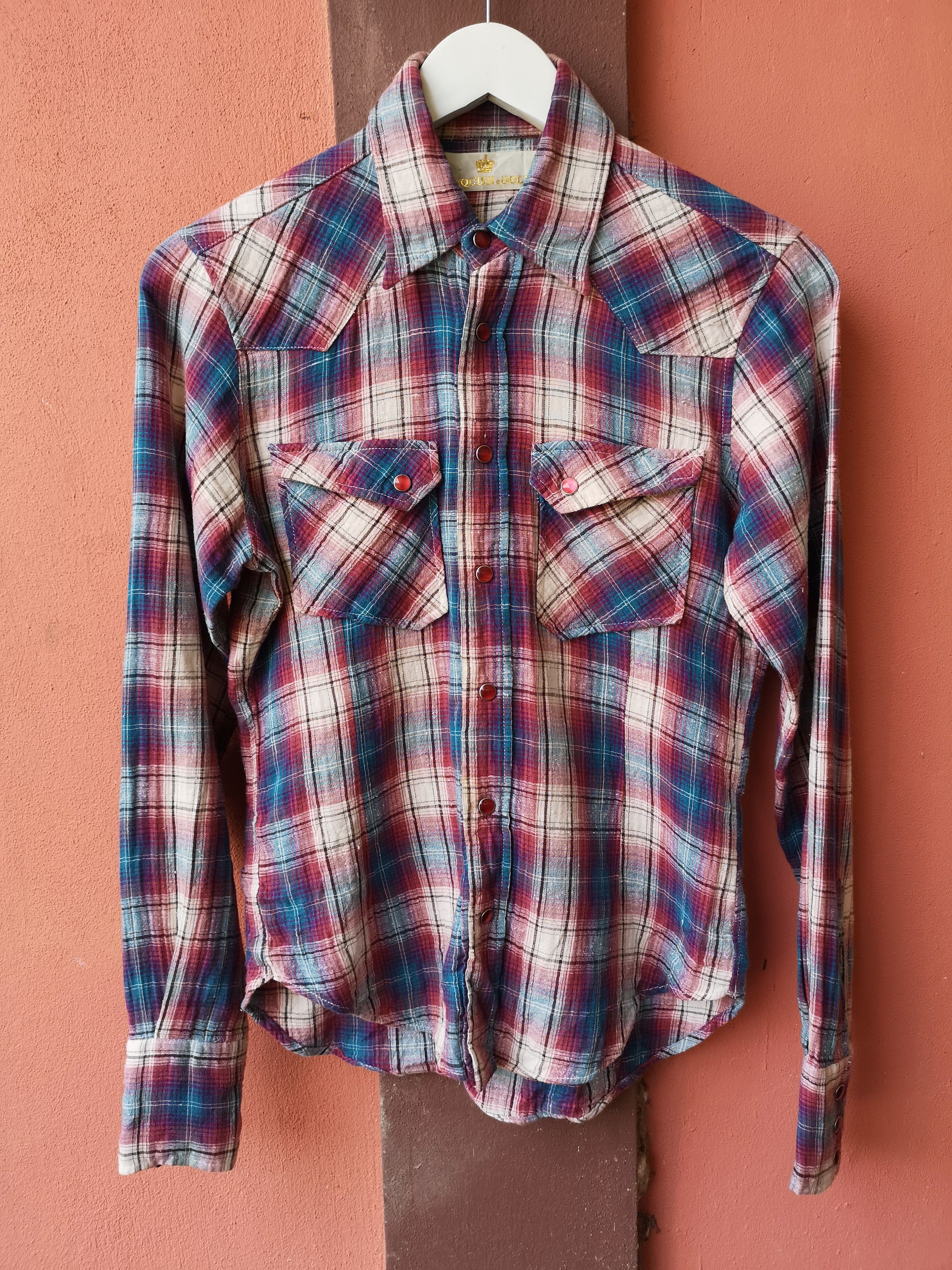 Vanquish Vanquish Embroidery Gold Flannel Shirt Size US XXS / EU 40 - 1 Thumbnail