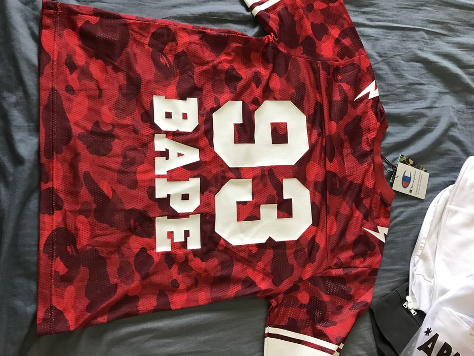 Bape x hot sale champion jersey