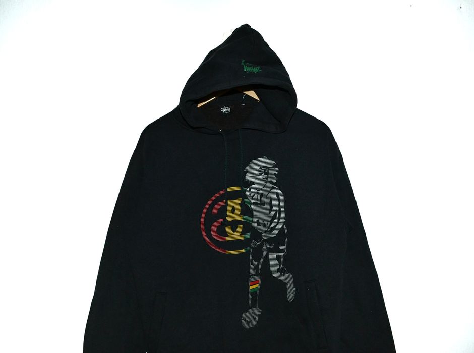 Vintage Vintage 90's STUSSY Rasta Football Graphic Bob Marley