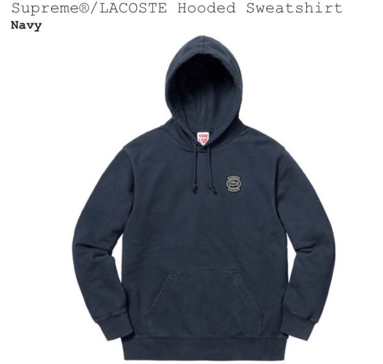 Supreme x lacoste hoodie sale