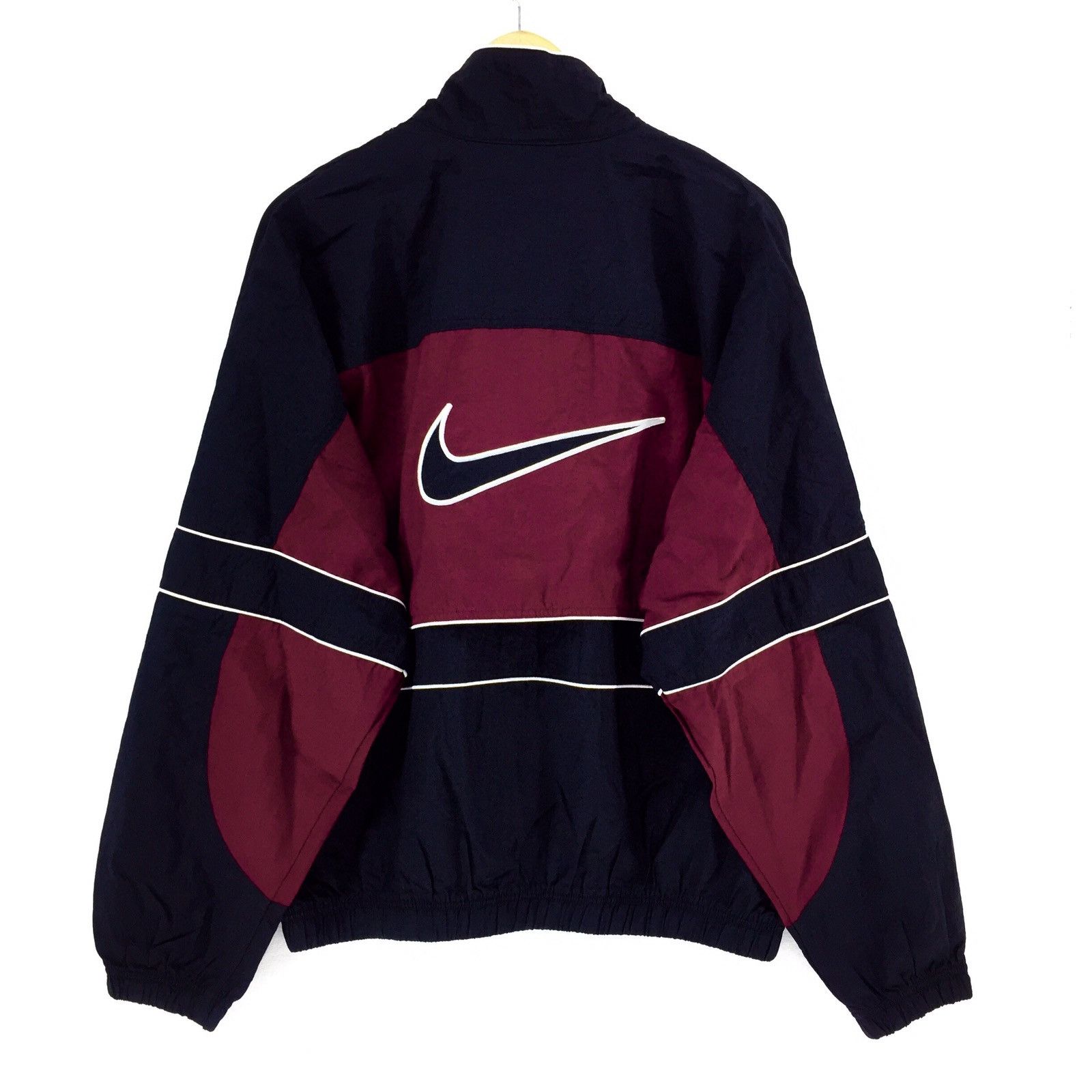 Vintage 90s Nike Jacket Nike Windbreaker Jacket Nike, Black, White and Red Color (Retro)
