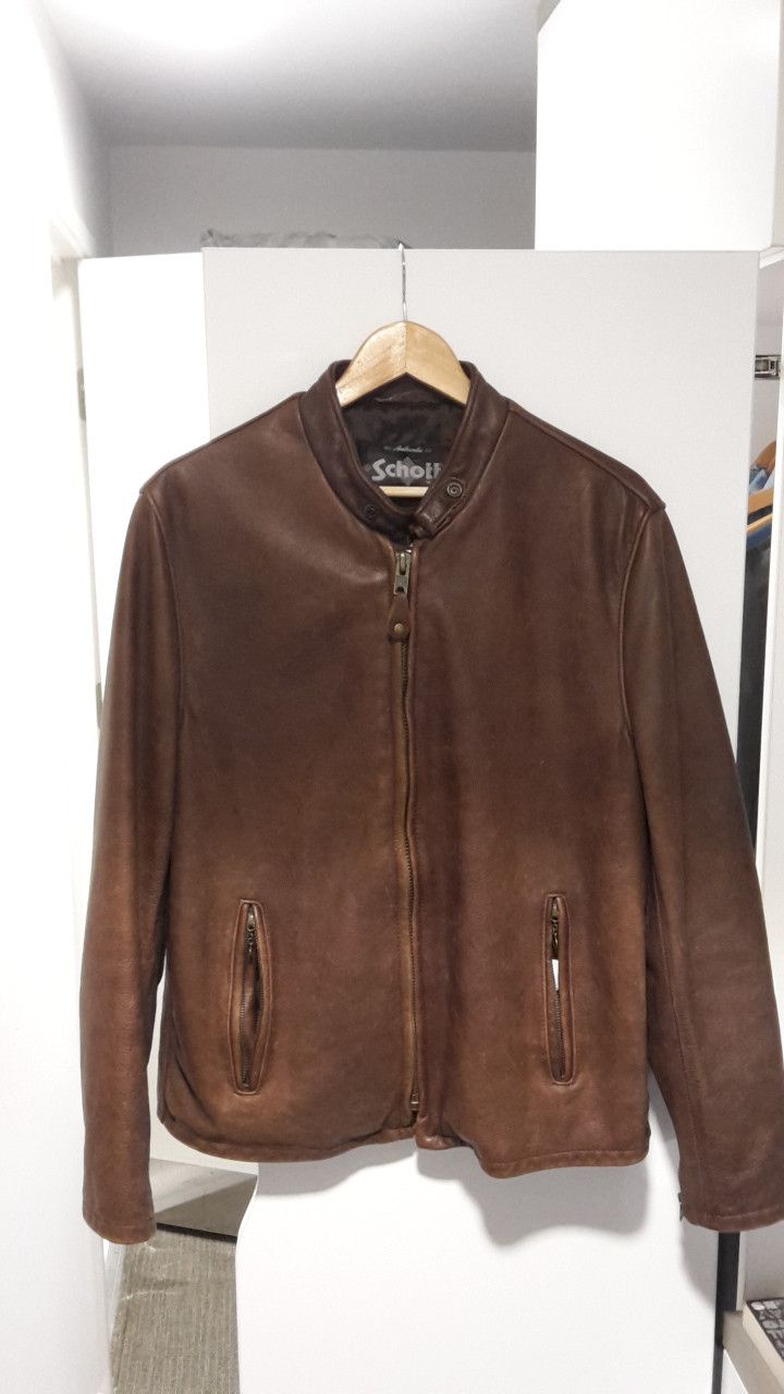 Schott Cafe Racer 654 Leather Jacket Grailed