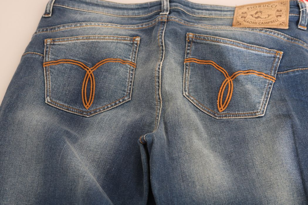 Fiorucci Fiorucci Blue Washed Mid Waist Slim Fit Denim Jeans | Grailed
