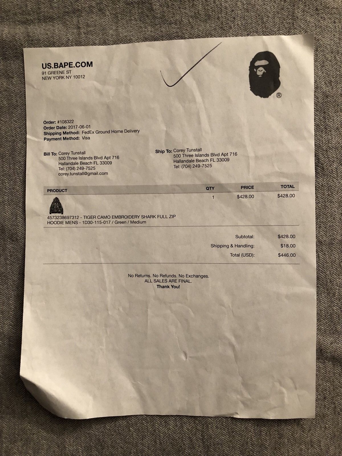 Bape Tiger Camo Embroidery Shark Full Zip Size US M / EU 48-50 / 2 - 8 Thumbnail