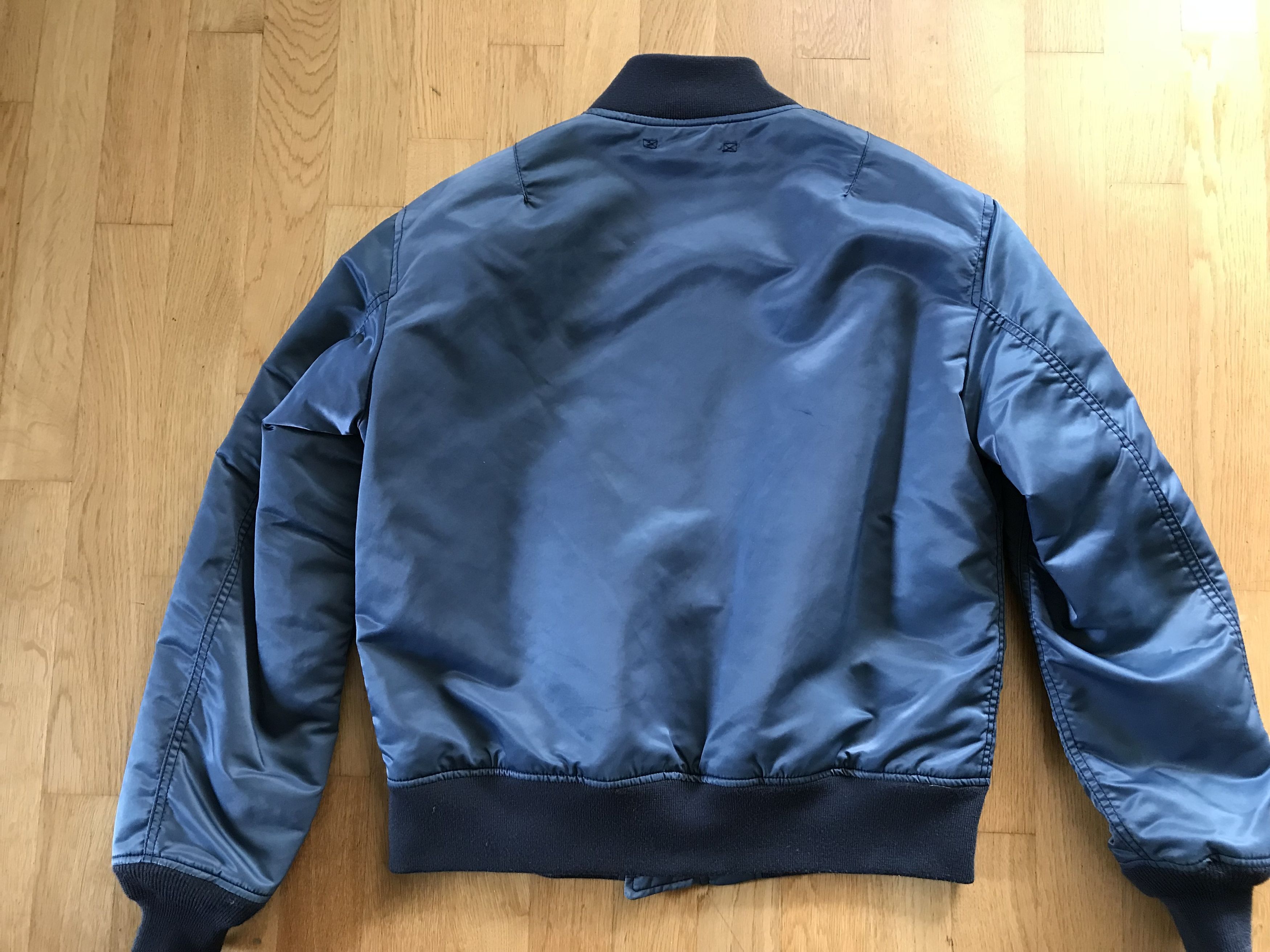 Blue Blue Japan Soulive-Indigo Dyed MA-1 Bomber Jacket | Grailed