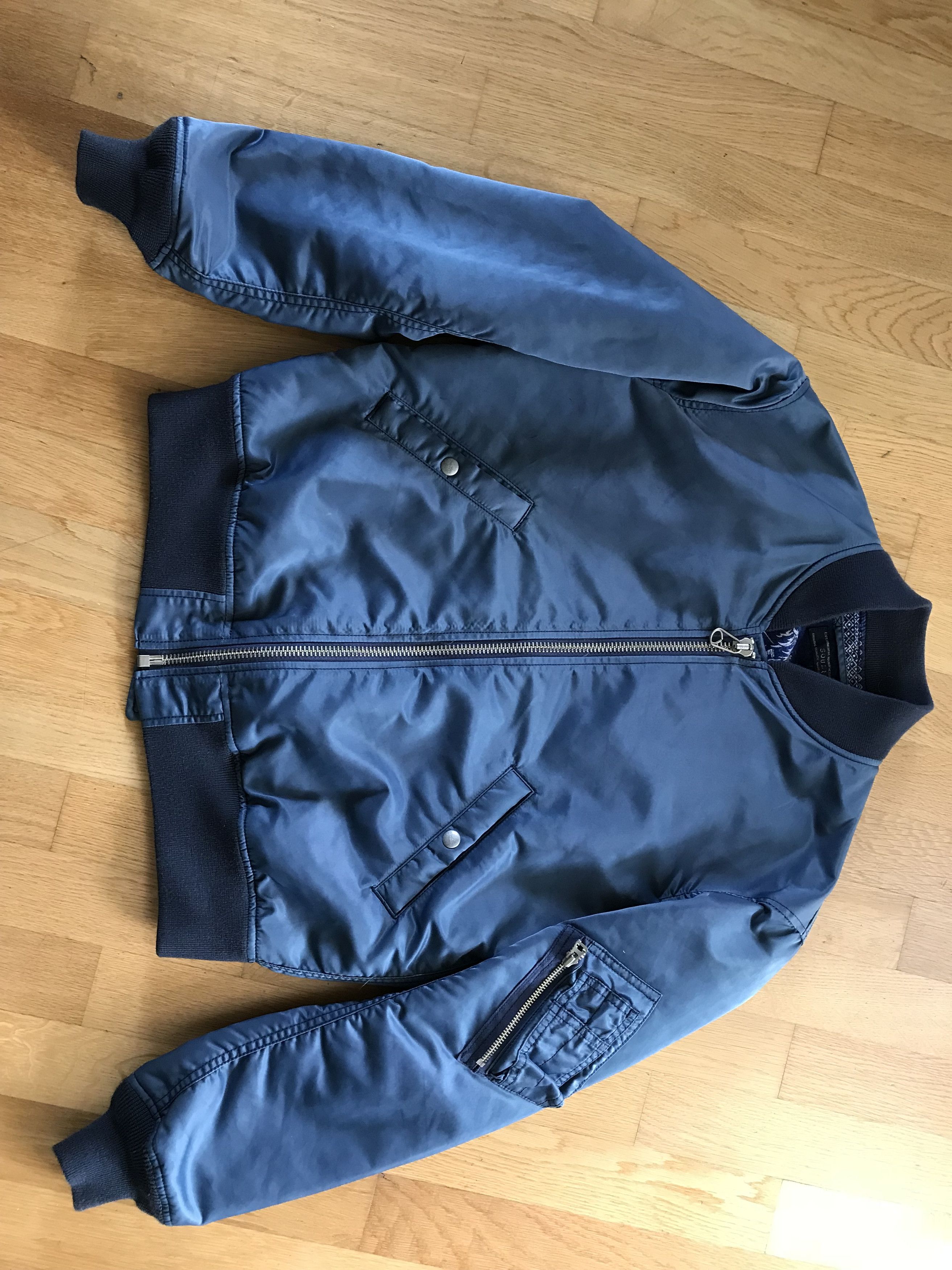 Blue Blue Japan Soulive-Indigo Dyed MA-1 Bomber Jacket | Grailed