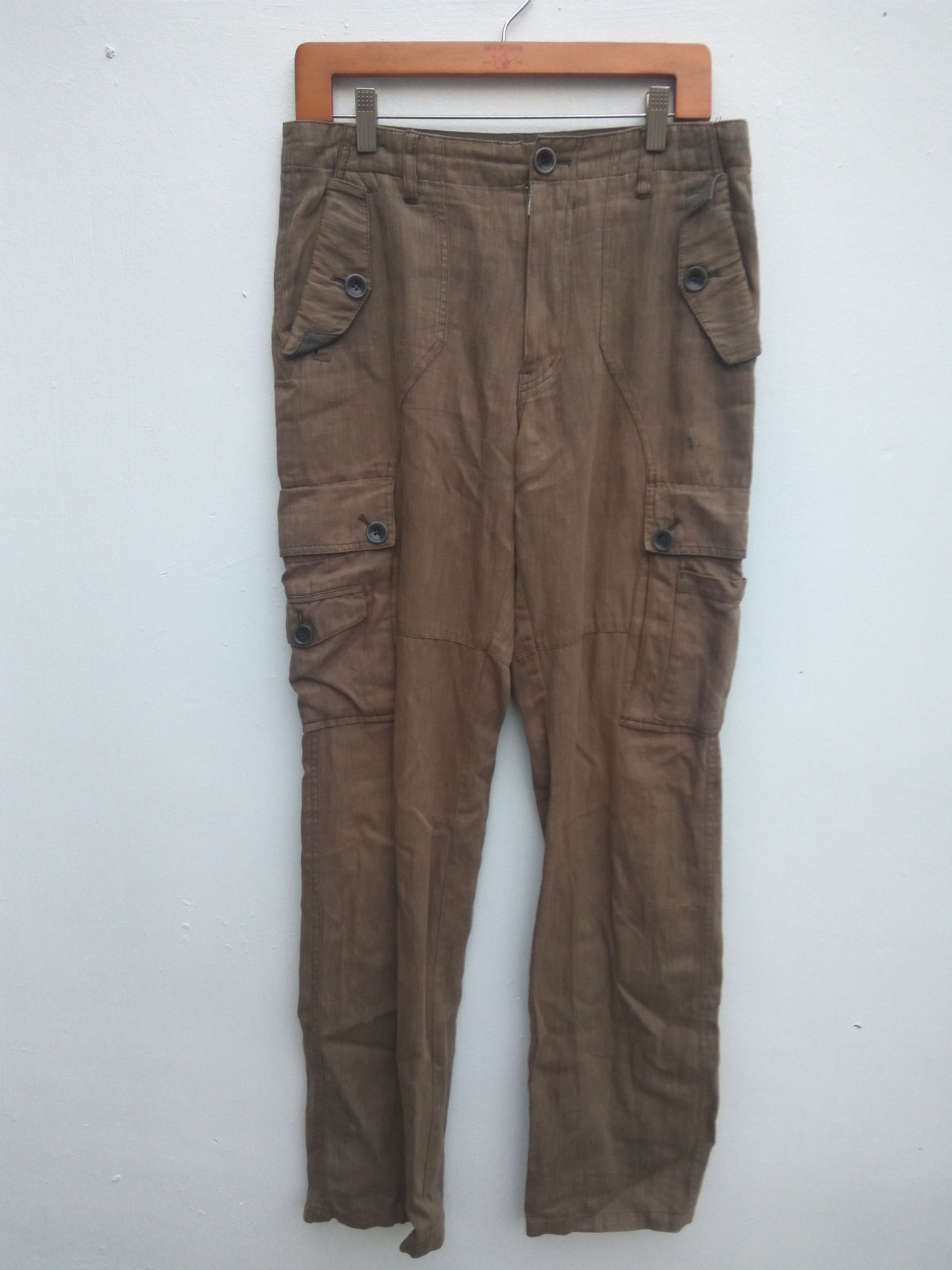 Pocket Cargo Pants Parachute Style Trouser Waist 32