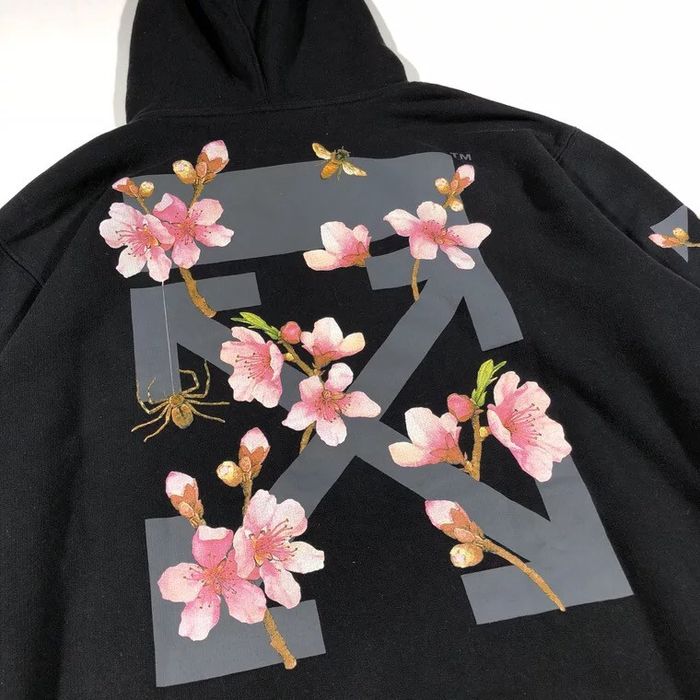 Off white blossom outlet hoodie pink