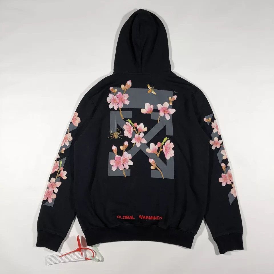 Off white best sale peach blossom hoodie