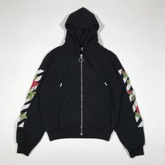 Off white hoodie outlet with roses