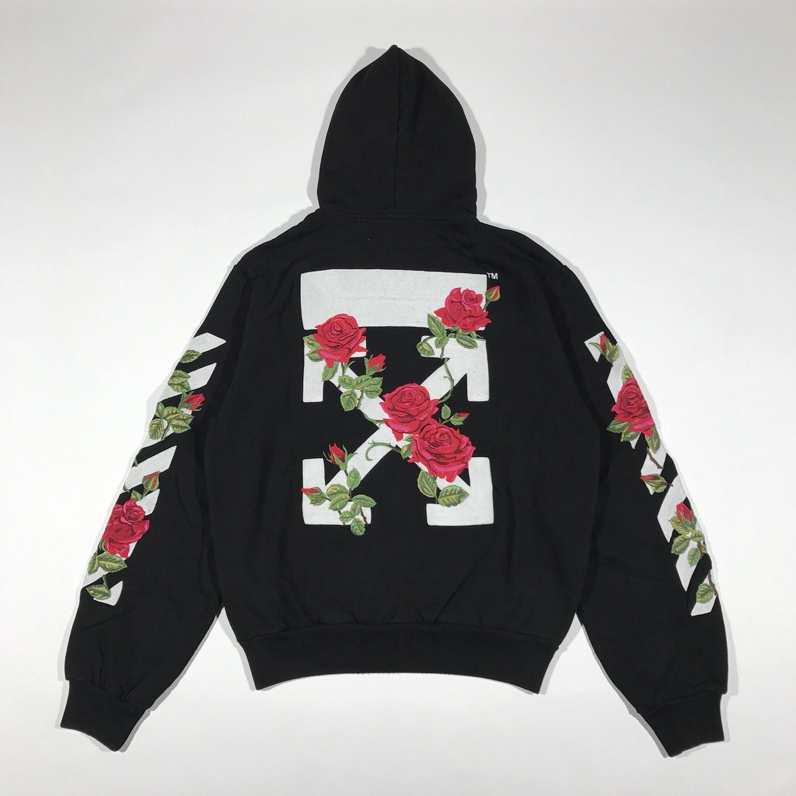 Off White Off white rose hoodie Grailed