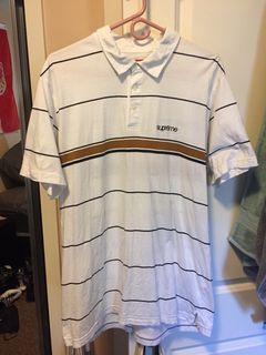 Supreme Striped Polo Sweater | Grailed