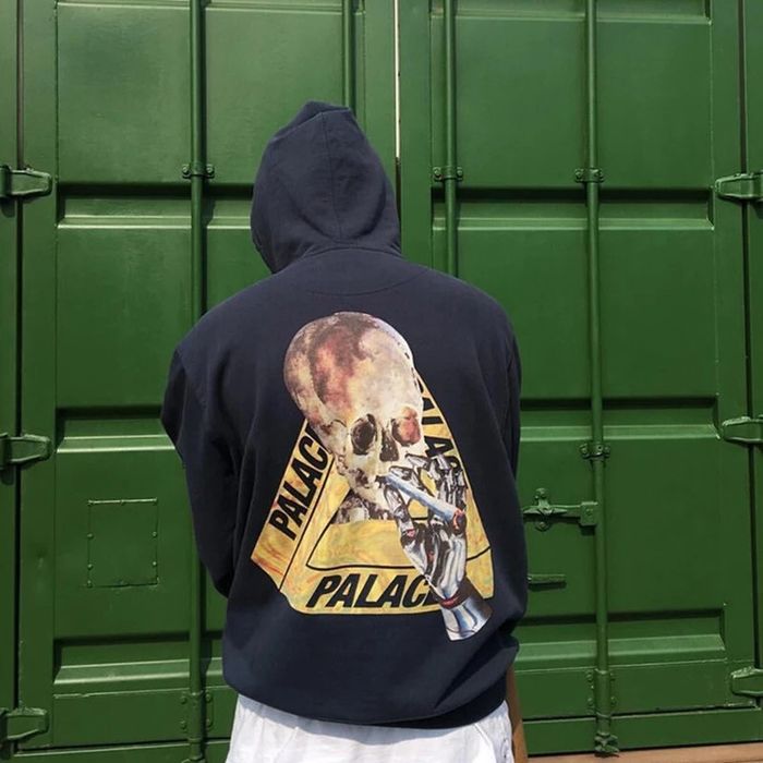 Palace Palace skeledon Hood Black | Grailed