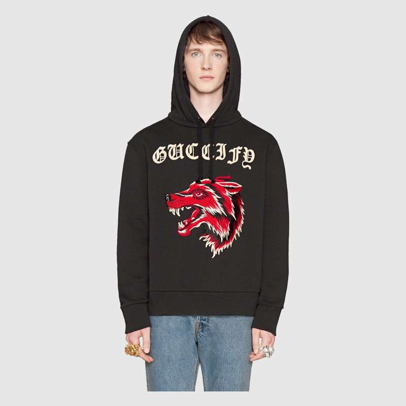 Gucci Guccify cotton sweatshirt with wolf Grailed