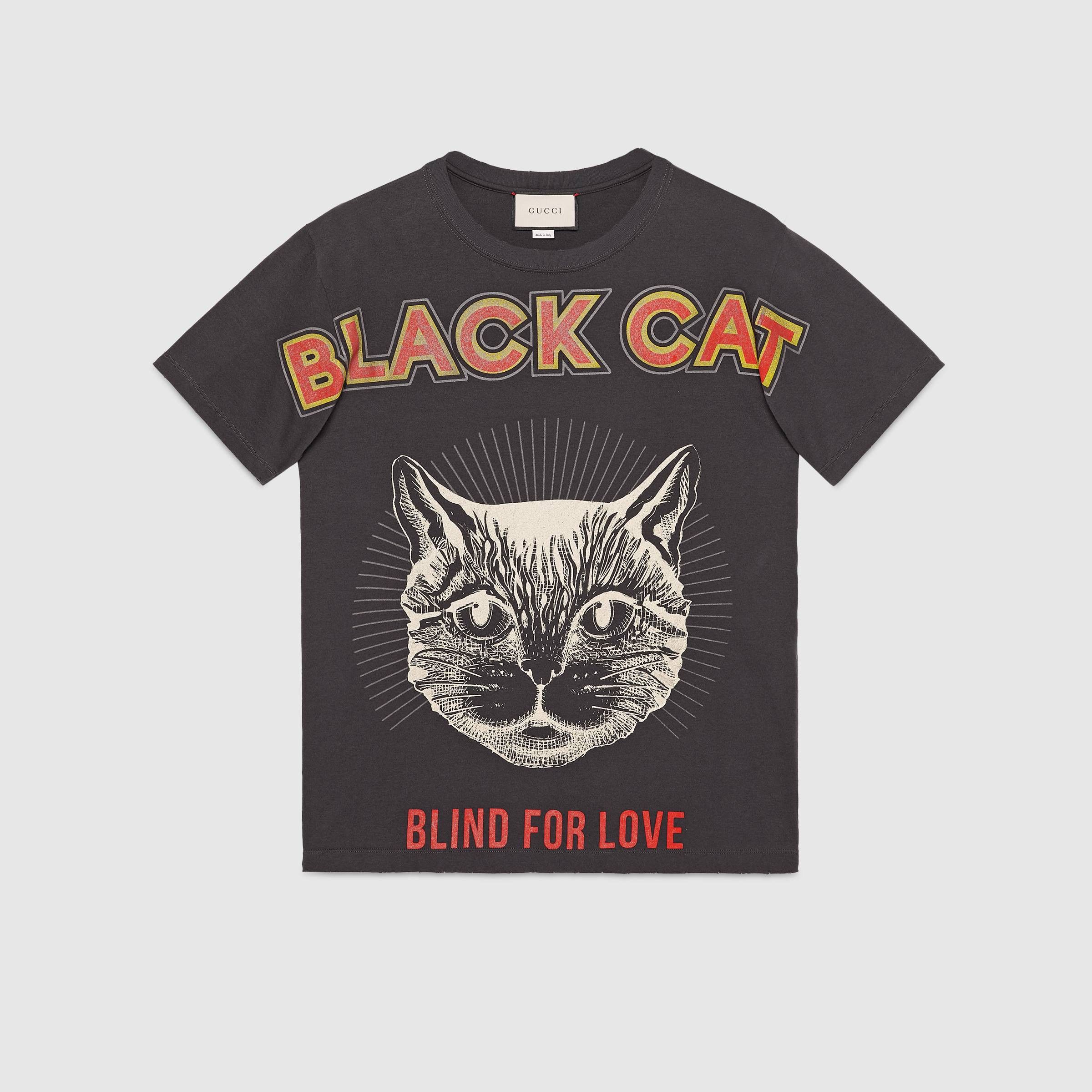 グッチ　Tシャツ　10A ネコ　Black cat ミケーレ Gucci Black Cat Tee | Grailed