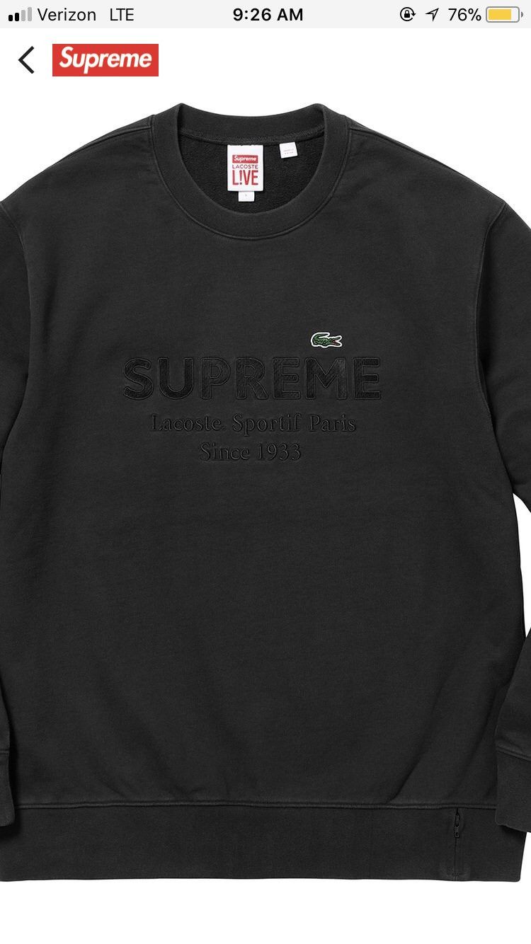 Supreme Supreme X Lacoste Crewneck | Grailed