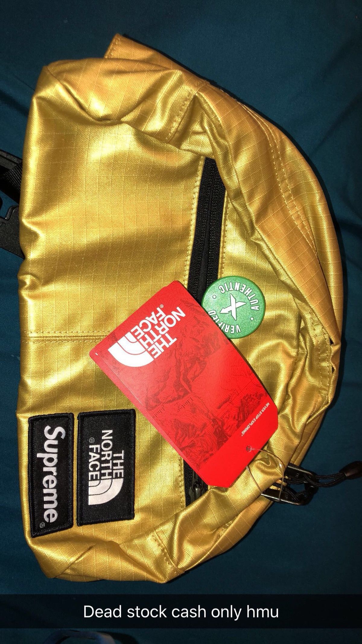 Supreme Supreme The North Face Metallic Roo II Lumbar Pack Gold