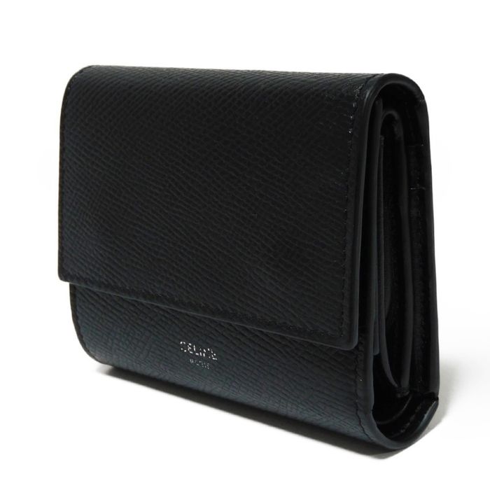 AUTHENTIC CELINE Folded compact wallet 10D722BZ9.04LU Tri-fold wallet New