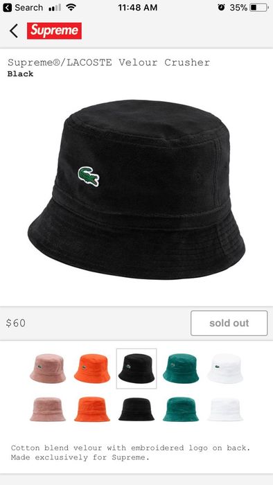 Lacoste x store supreme bucket hat