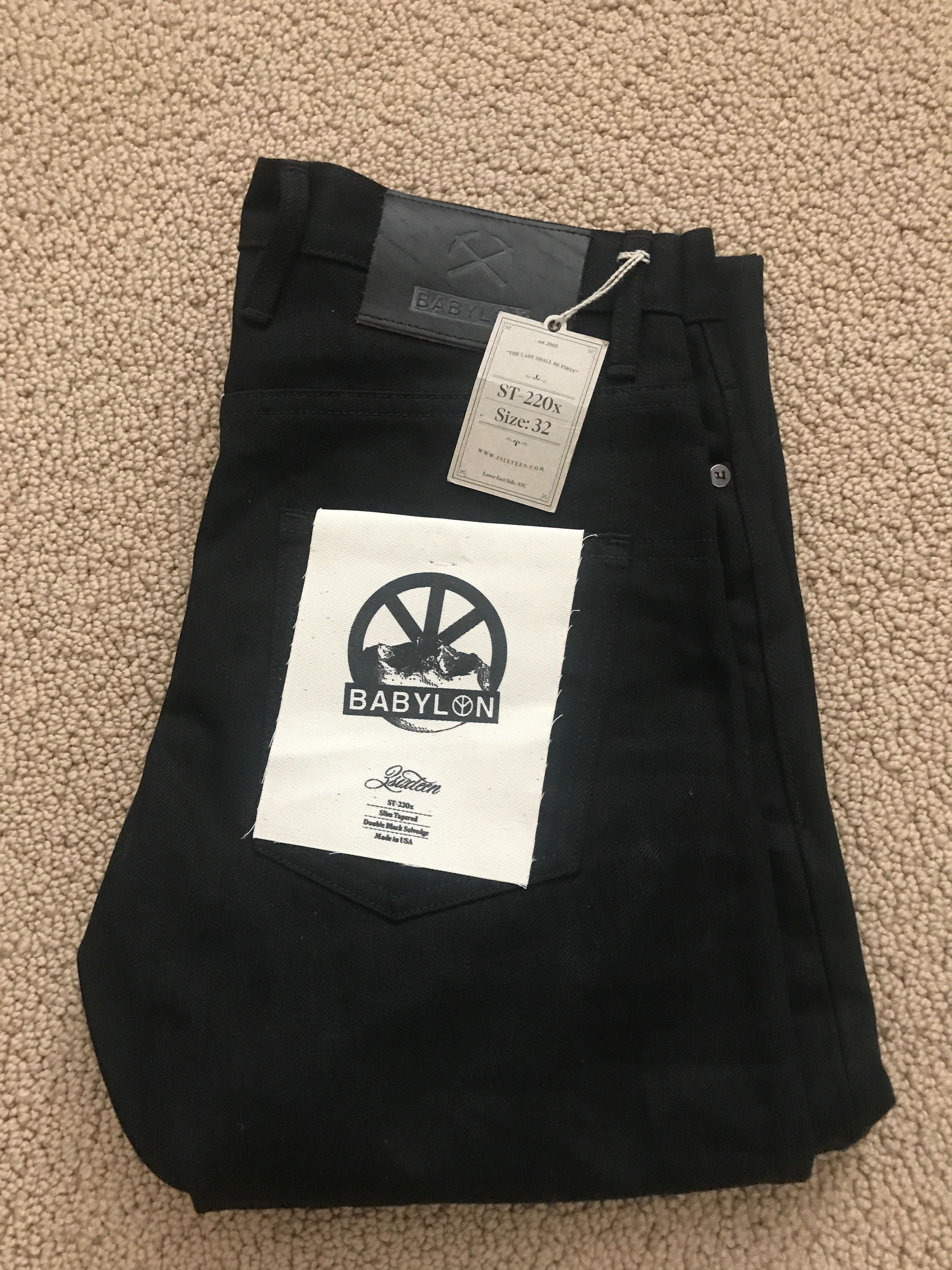 S710XX-BK 17oz Black Denim Mid Rise Slim Straight – BLUE IN