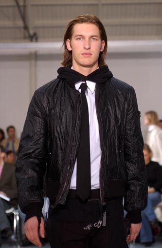 Helmut Lang A/W 03 Runway Metal Bomber | Grailed