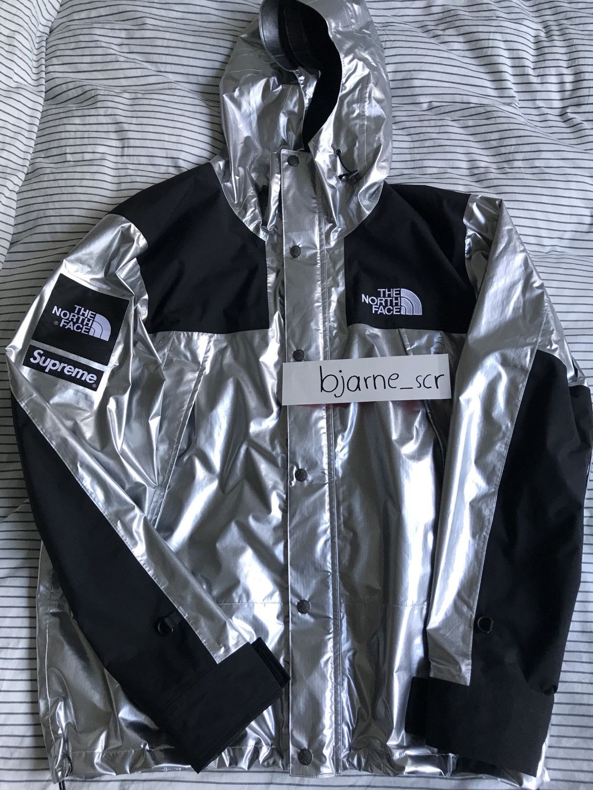 Supreme Supreme x The North Face Metallic Mountain Jacket Silver Grailed