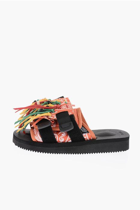 Suicoke ALANUI Paisley Motif MOTO with with Fringes and Beads Detail ...