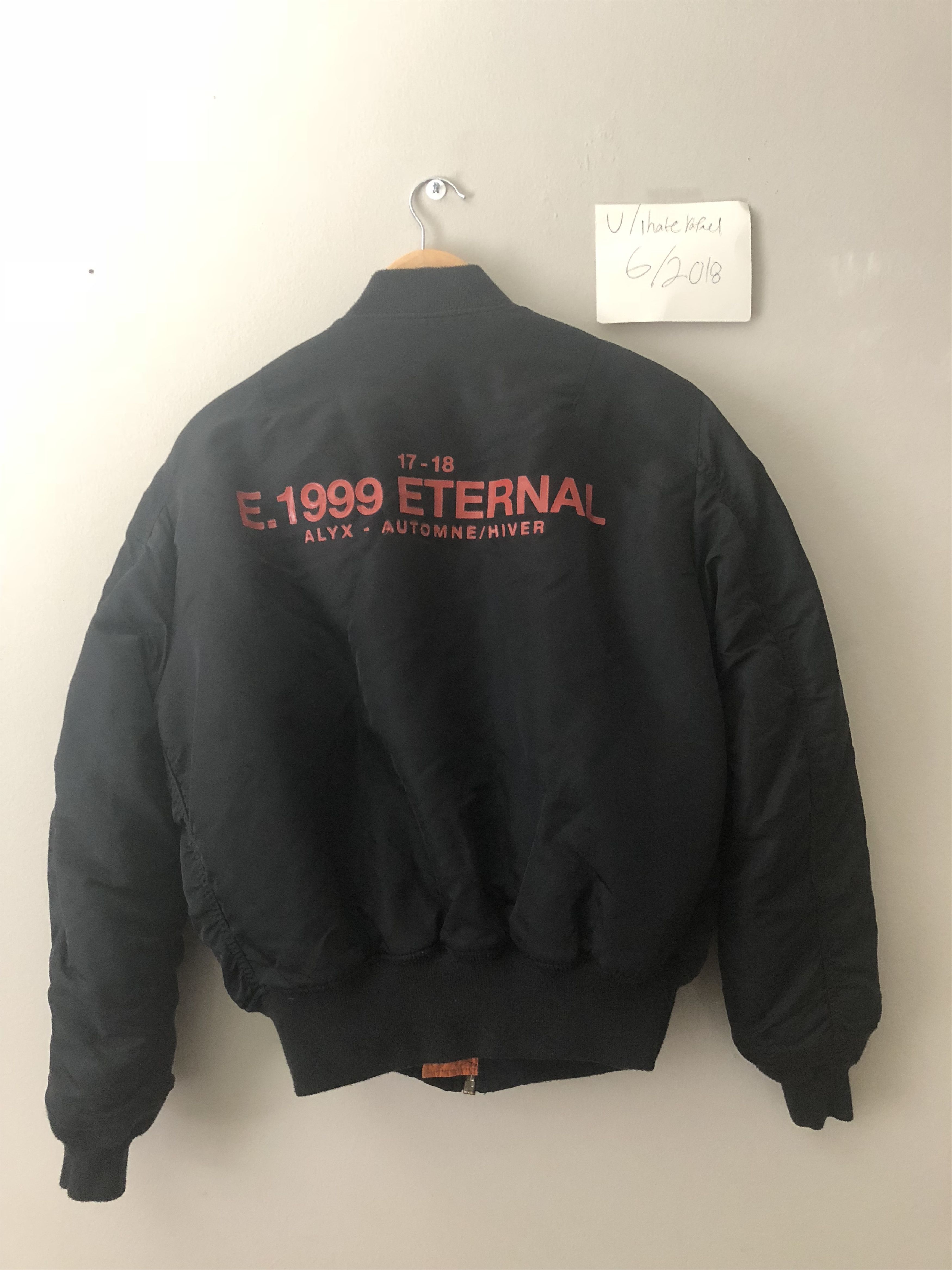 Alyx E. 1999 Eternal Bomber Jacket | Grailed